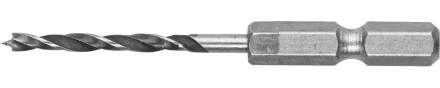 ЗУБР &quot;ЭКСПЕРТ&quot;. Сверло по дереву, М-образная заточка, шестигранный хвостовик 1/4&quot;, 3х60мм 29423-060-03 купить в Ижевске