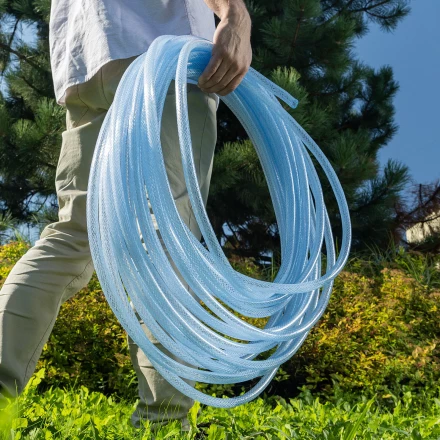 Шланг поливочный прозрачный армированный Palisad 3-х слойный, 1/2&quot;, 25 м 67361 купить в Ижевске