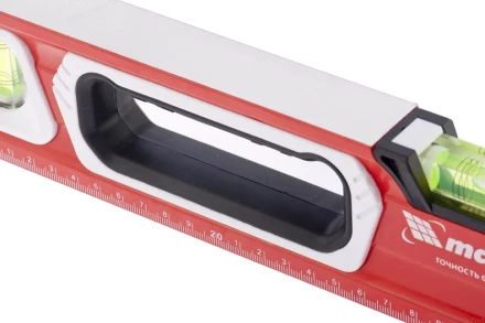 Уровень алюминиевый магнитный 800 мм с зеркальным глазком MATRIX 2 компонентные рукоятки артикул 34732 купить в Ижевске