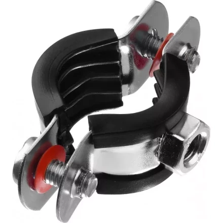 Хомут трубный с гайкой, оцинкованный, 1/2&quot;, 10шт, ЗУБР Мастер 37850-20-24 37850-20-24 купить в Ижевске