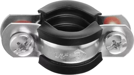 Хомут трубный с гайкой, оцинкованный, 1/2&quot;, 10шт, ЗУБР Мастер 37850-20-24 37850-20-24 купить в Ижевске