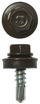 Саморезы ЗУБР окраш., RAL 8028 земел.-коричн., для крепл. кров. матер. к металл. констр., 5.5x19мм, 2500шт 4-300310-55-019-8028 купить в Ижевске