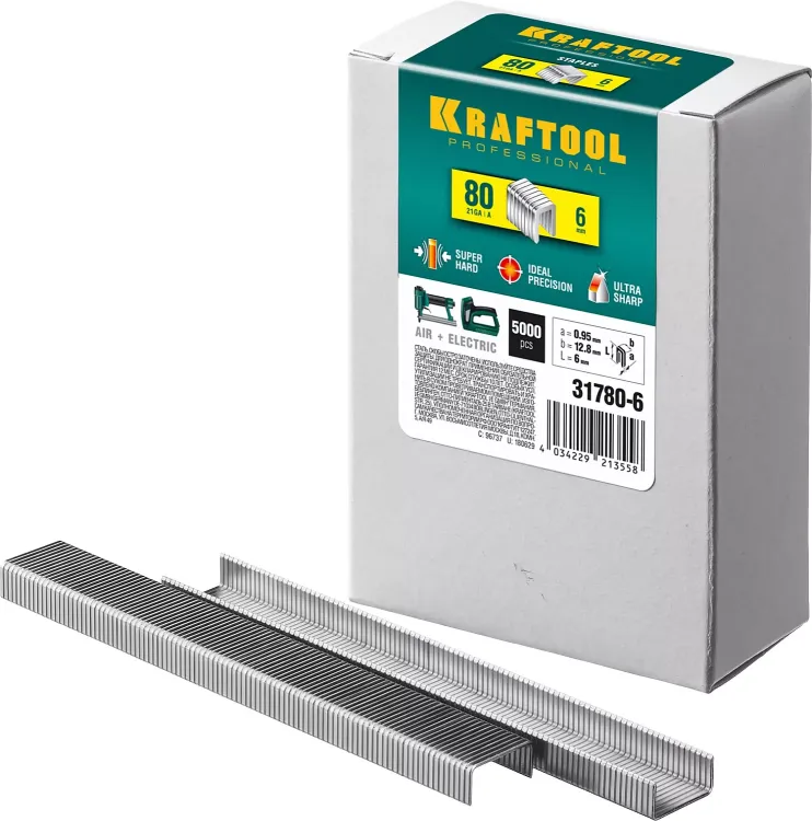 Скобы тип 21GA (80 / Pr A / Senco AT) 5000 шт 31780-6 купить в Ижевске