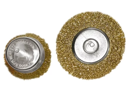 Набор щеток для дрели 2 шт 1 плоская 100 мм + 1 &quot;чашка&quot; 75 мм со шпильками MATRIX 74480 купить в Ижевске