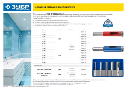 Наборы сверл алмазных серия ПРОФЕССИОНАЛ купить в Ижевске