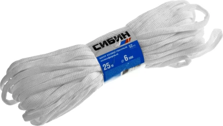 Шнур хозяйственный СИБИН, полиэфирный, длина 25 м, диаметр - 6мм 50266 купить в Ижевске