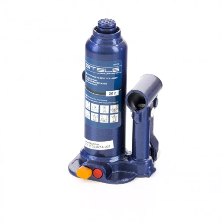 Домкрат гидравлический бутылочный 2 т h подъема 178-338 мм в пластиковом кейсе Stels 51172 купить в Ижевске