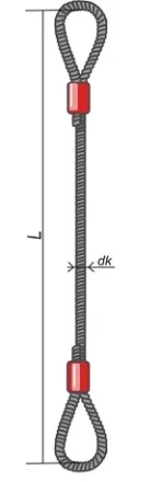 Строп канатный петлевой СКП 1.6 т L=1 м опрессовка купить в Ижевске