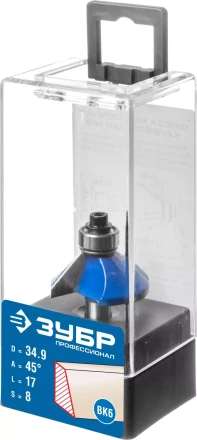 ЗУБР 34.9 x 16 мм, фреза кромочная калевочная (фасочная) №9, Профессионал (28711-34.9) купить в Ижевске