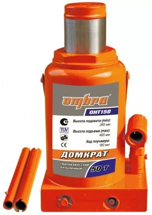 Домкрат бутылочный 50т подъем 285-465 мм OHT150 Ombra купить в Ижевске