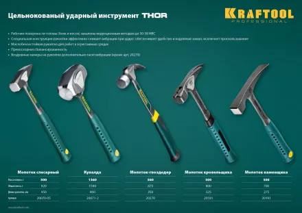 Молоток каменщика цельнокованый THOR 20191 купить в Ижевске