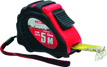 Рулетка Status autostop magnet+ 7,5 м х 25 мм обрезиненная нейлоновое покрытие  MATRIX 31009 купить в Ижевске