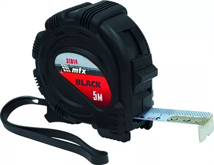 Рулетка Black 7,5 м х 25 мм обрезиненный корпус  MATRIX 31015 купить в Ижевске