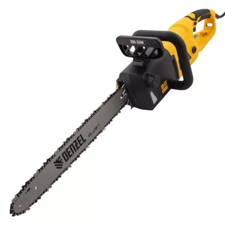 Пила цепная электрическая Denzel EDS-2200, 2.2 кВт,продольная, шина 45 см, шаг 3/8, паз 1.3 мм, 62 звена 95619 купить в Ижевске