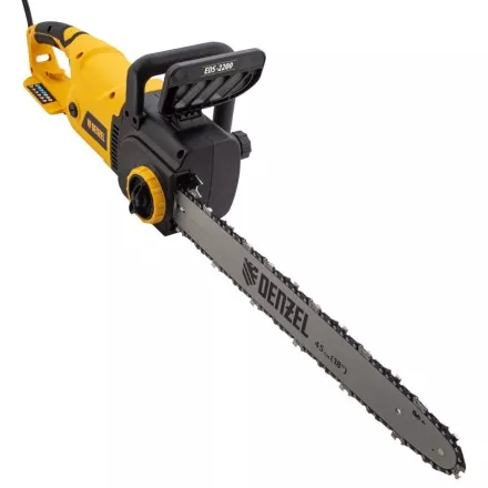 Пила цепная электрическая Denzel EDS-2200, 2.2 кВт,продольная, шина 45 см, шаг 3/8, паз 1.3 мм, 62 звена 95619 купить в Ижевске