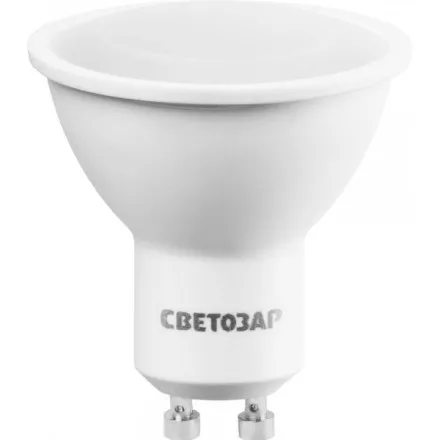 Лампа СВЕТОЗАР светодиодная &quot;LED technology&quot;, цоколь GU10, яркий белый свет (4000К), 220В, 5Вт (35) 44565-35_z01 купить в Ижевске