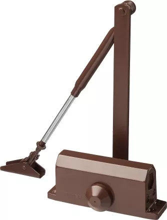 Доводчик дверной STAYER, для дверей массой до 80 кг, цвет коричневый 37917-80 купить в Ижевске