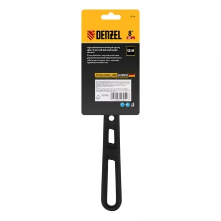 Ключ разводной Denzel, 200 мм, CrV, кованый, 15748 купить в Ижевске