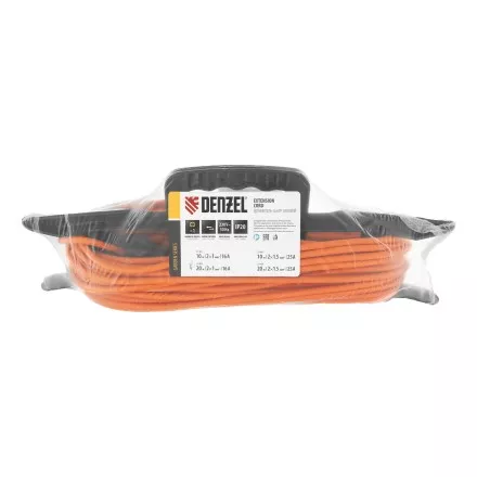 Удлинитель-шнур силовой Denzel Garden Series, б/з, ПВС, 20м, 1 розетка, 2 x 1 мм, 3 м 37402 купить в Ижевске
