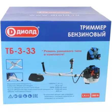 Бензиновый триммер Диолд ТБ-3-33 купить в Ижевске