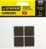Накладки STAYER &quot;COMFORT&quot; на мебельные ножки, самоклеящиеся, фетровые, коричневые, квадратные - 25*25 мм, 4 шт 40912-25 купить в Ижевске