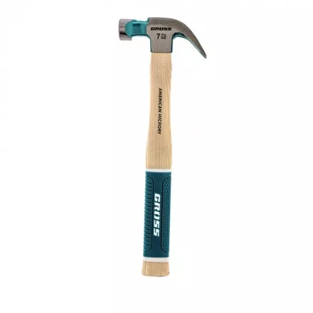 Молоток-гвоздодер с магнитом GROSS AMERICAN HICKORY 200 г угол 45 обрезиненная рукоятка 10414 купить в Ижевске