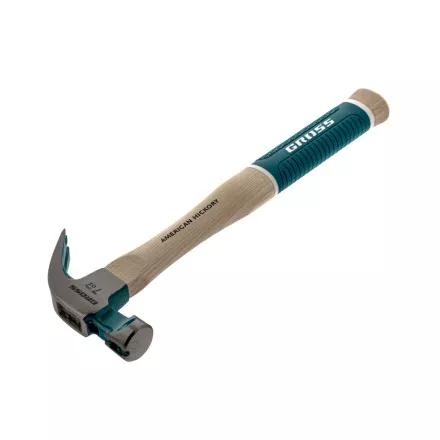 Молоток-гвоздодер с магнитом GROSS AMERICAN HICKORY 200 г угол 45 обрезиненная рукоятка 10414 купить в Ижевске