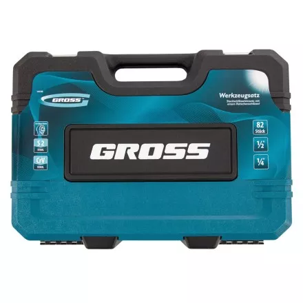 Набор инструментов 82 предметов , 120 зубьев, CrV, 1/4&quot;, 1/2&quot; Gross 14149 купить в Ижевске