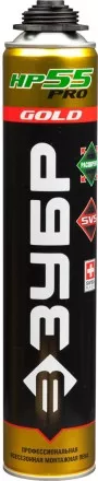 Пена ЗУБР &quot;GOLD PRO НР55&quot; профессиональная, монтажная, пистолетная, всесезонная, 800мл 41158 купить в Ижевске