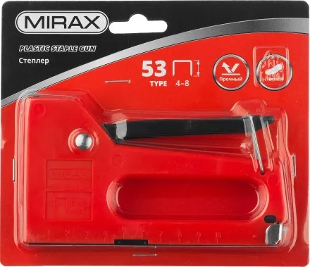 Степлер, пластиковый корпус для тонкой скобы тип 53 (4-8 мм), MIRAX 3142 купить в Ижевске