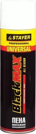 Пена &quot;BlackMAX&quot; монтажная, адаптерная, всесезонная, 500мл, STAYER 41130 купить в Ижевске