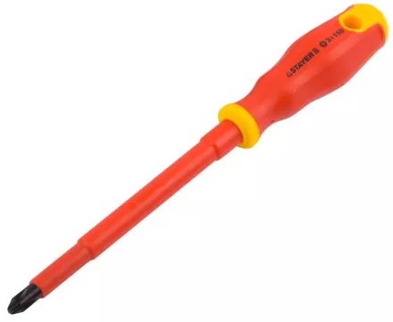 Отвертка STAYER &quot;PROFI&quot; &quot;ELECTRO&quot; диэлектрическая до 1000В, двухкомп рукоятка, PH № 3 х 150мм 25142-3-15_z01 купить в Ижевске