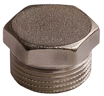 Заглушка GENERAL FITTINGS никелированная латунь, 6-ти гранная головка, наружная резьба, 1&quot; 51097-S-1 купить в Ижевске