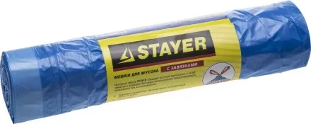 Мешки для мусора STAYER &quot;Comfort&quot; завязками, голубые, 30л, 20шт 39155-30 купить в Ижевске