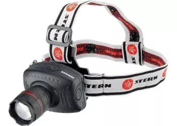 Фонарь наголовный с возможностью зумирования луча, светодиодный, 1 super Led, 3хААА, Stern 90565 купить в Ижевске