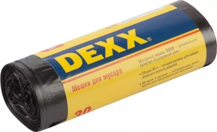 Мешки для мусора DEXX, черные, 30л, 30шт 39150-30 купить в Ижевске