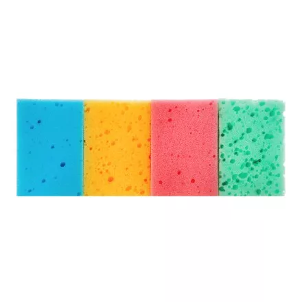 Губки для посуды Coral, 95 x 64 x 36 мм, 4 шт, Home Palisad 923585 купить в Ижевске