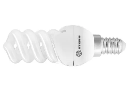 Лампа компактная люминесцентная спиральная 9W 2700K E14 8000ч Stern 90921 купить в Ижевске