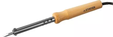 Паяльник с деревянной рукояткой и долговечным жалом, STAYER &quot;MASTER&quot; MAXTerm, 55310-60, 60 Вт, клин 55310-60 купить в Ижевске