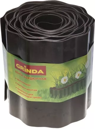 Лента бордюрная Grinda, цвет коричневый, 20см х 9 м 422247-20 купить в Ижевске