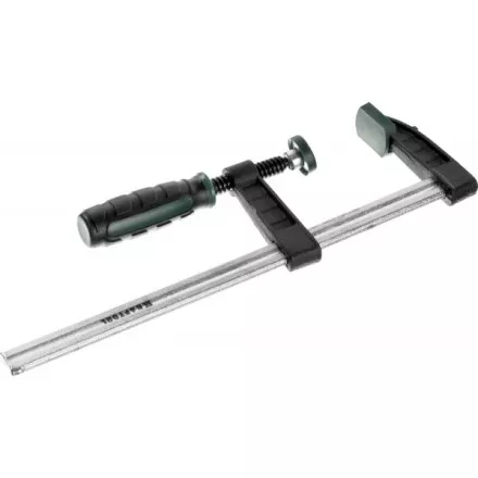 Струбцина, KRAFTOOL 32011-050-200, тип &quot;F&quot;, DIN 5117, двухкомпонентная ручка, 50х200мм 32011-050-200 купить в Ижевске