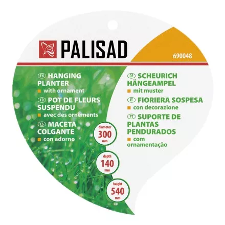 Кашпо подвесное с орнаментом Palisad, с кокосовой корзиной, диаметр 30 см, 690048 купить в Ижевске