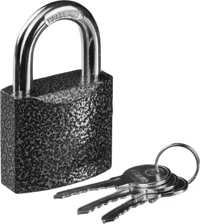Замок STAYER &quot;STANDARD&quot; навесной, металлический корпус, закаленная дужка, 50 мм 37160-50 купить в Ижевске