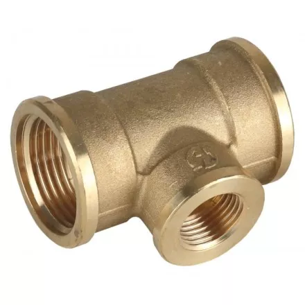 Тройник GENERAL FITTINGS переходной, латунь, г/г/г, 1&quot;-1/2&quot;-1&quot; 51061-1-1/2-1 купить в Ижевске