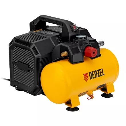 Компрессор Denzel DLS750/6 58019 безмасляный малошумный 750 Вт, 140 л/мин,ресивер 6 л купить в Ижевске
