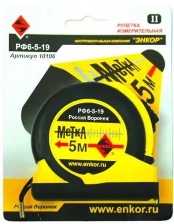 Рулетка 5м Метка Энкор 10106 купить в Ижевске