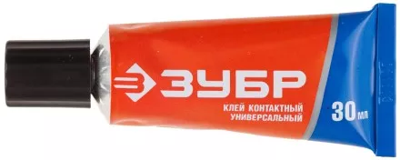 Клей ЗУБР контактный универсальный, в тубе, 30 мл 41924 купить в Ижевске
