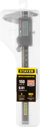 Штангенциркуль STAYER &quot;MASTER&quot; электронный, направляющая из композитных матер. на основе углеродного волокна, пластик корпус, шаг измерения 0,1, 150мм 34411-150 купить в Ижевске