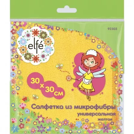 Салфетка универсальная из микрофибры желтая 300х300 мм Elfe 92303 купить в Ижевске