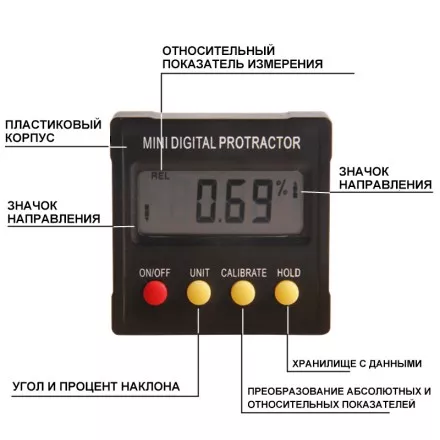 Цифровой угломер-транспортир DEKO, 065-0286 купить в Ижевске
